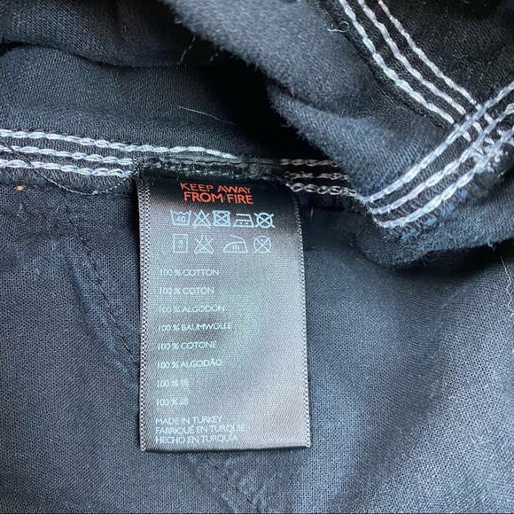 BDG Urban Outfitters Womens Painters Pants Size 24 Black w/White Stitching - Picture 5 of 6